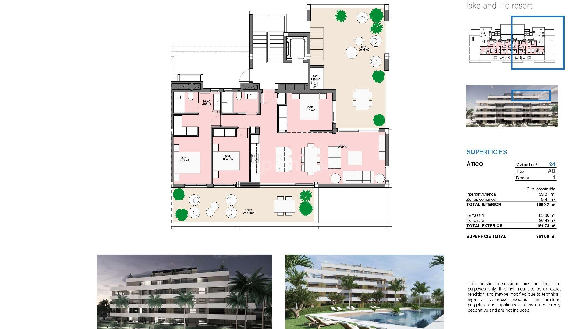 New Build - Takvåning -
Torre Pacheco - Santa Rosalía