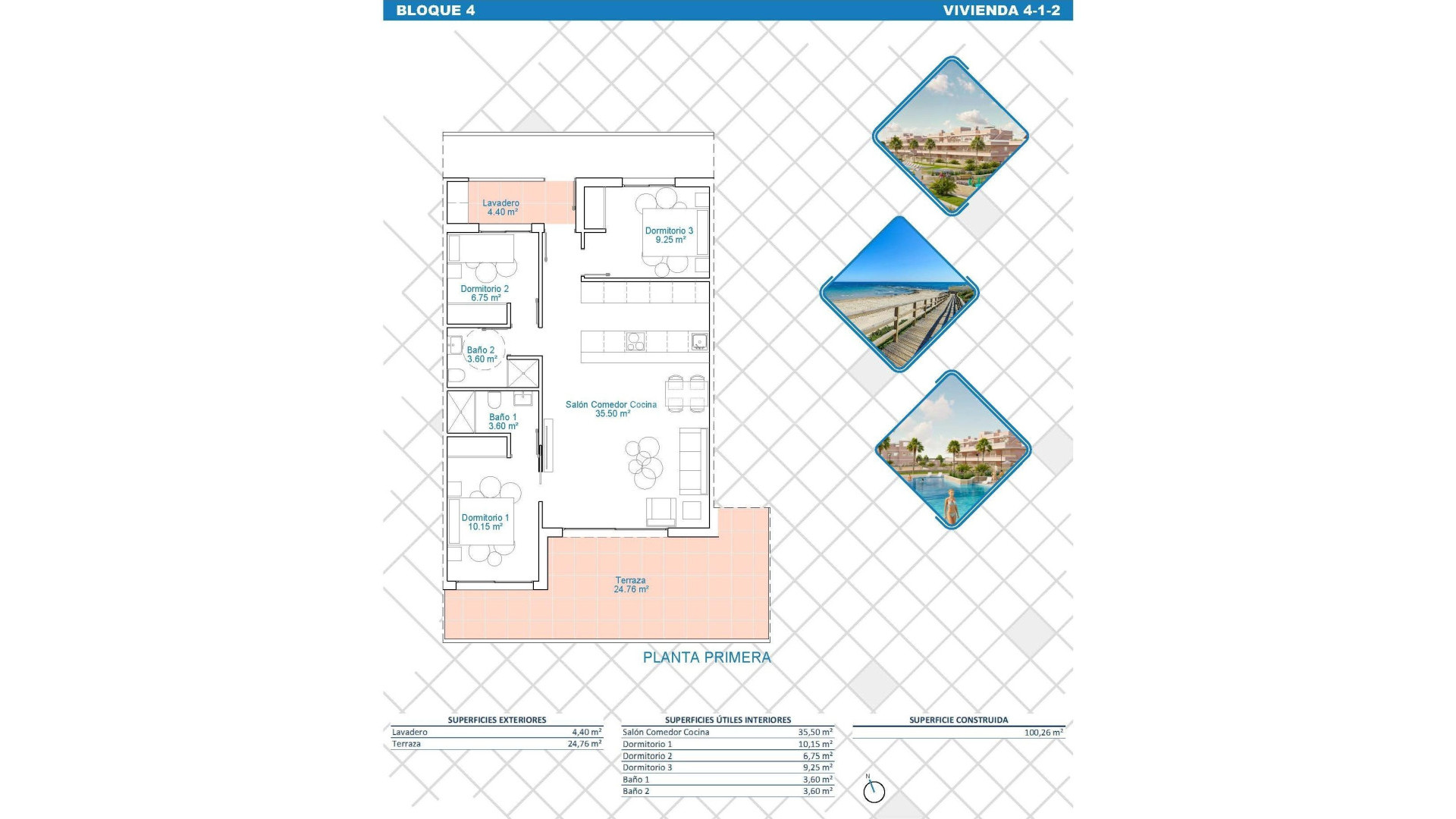 New Build - Wohnung -
Pilar de la Horadada - Lo Monte